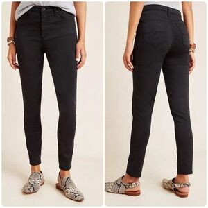 NWT AG Adriano Goldschmied The Abbey Sateen High-Rise Skinny Ankle Jeans Dark